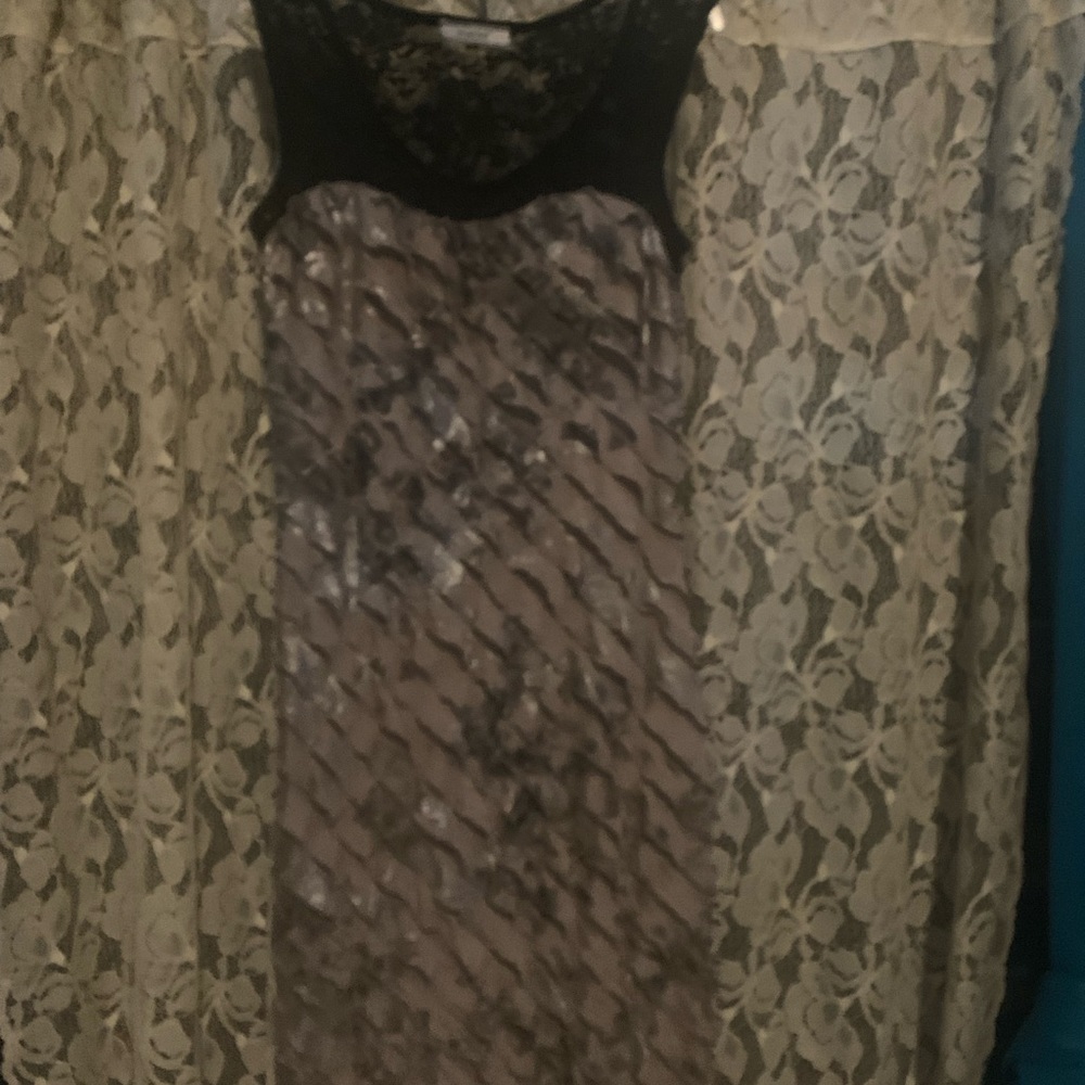 Black and cream dress